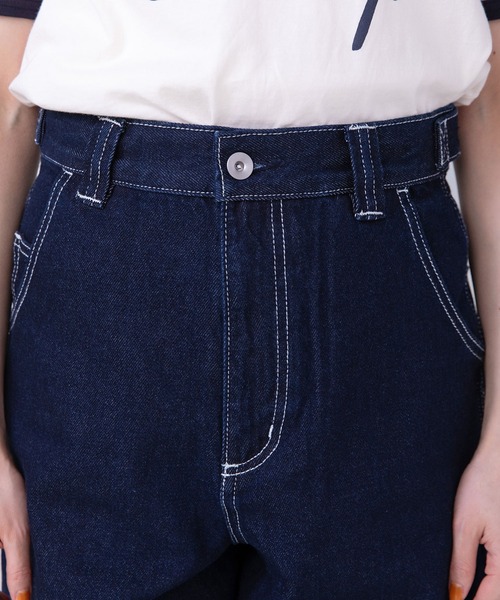 PAR ICI（パーリッシィ）の「デニム ウォッシュサイドタブパンツ（デニムパンツ・レディース・ネイビー/ピンク/ブルー/アイボリー・S/M）」の11枚目の写真