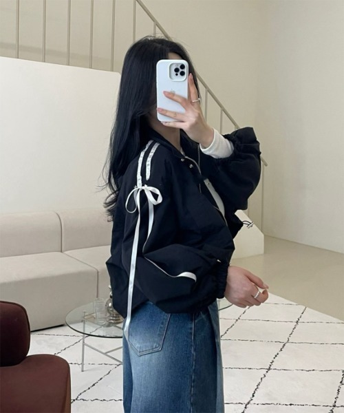 リボントラックラインジャケット/2024 AW COLLECTION（その他アウター）｜by muni:r（バイ ムニール）