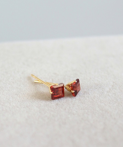 CERCA(チェルカ)の「KAM.accessory/スクエア天然石スタッドピアス/サージカルステンレス316(ピアス(両耳用)・レディース・B/G/I/A/H/C/D/E/F・FREE)」の12枚目の写真