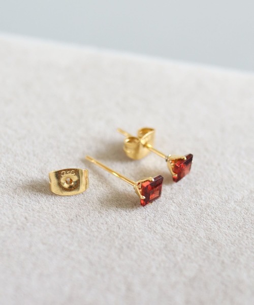 CERCA(チェルカ)の「KAM.accessory/スクエア天然石スタッドピアス/サージカルステンレス316(ピアス(両耳用)・レディース・B/G/I/A/H/C/D/E/F・FREE)」の13枚目の写真