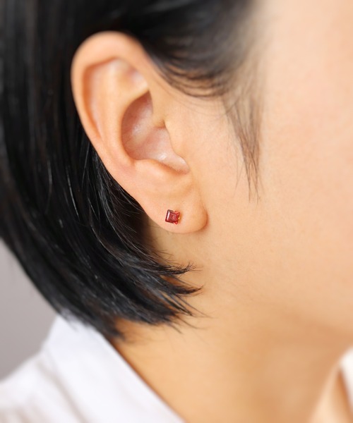 CERCA(チェルカ)の「KAM.accessory/スクエア天然石スタッドピアス/サージカルステンレス316(ピアス(両耳用)・レディース・B/G/I/A/H/C/D/E/F・FREE)」の14枚目の写真