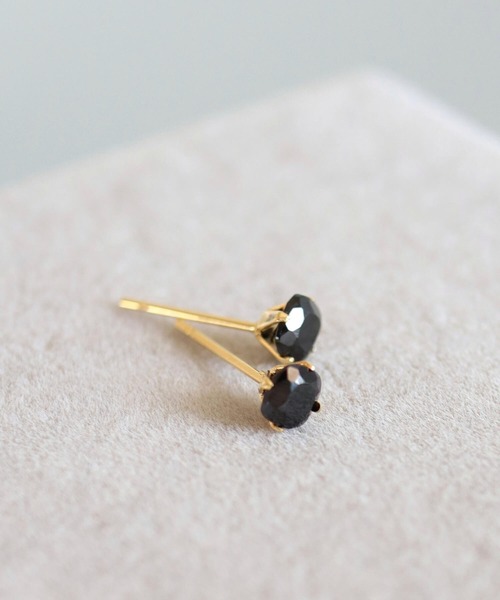 セール】KAM.accessory/スクエア天然石スタッドピアス/サージカル