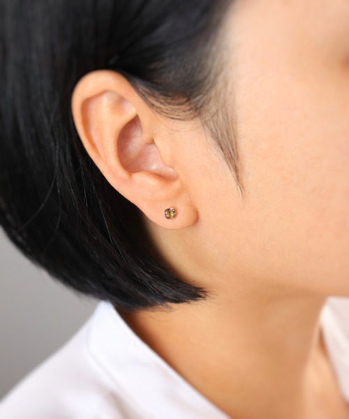 セール】KAM.accessory/スクエア天然石スタッドピアス/サージカル