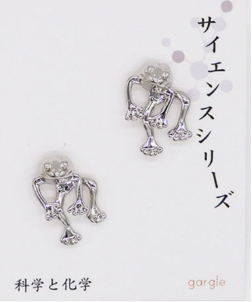 gargle(ガーグル)の「gargle ガーグル:サイエンスシリーズ るんるんカエル ピアス(ピアス(両耳用)・レディース・シルバー/ゴールド・FREE)」の3枚目の写真