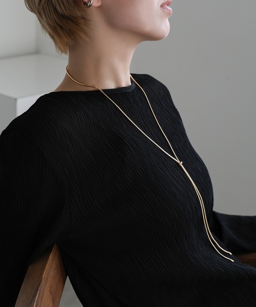 select MOCA（セレクトモカ）の「スライドノットネックレス（ネックレス・レディース・シルバー/ゴールド・FREE）」の4枚目の写真