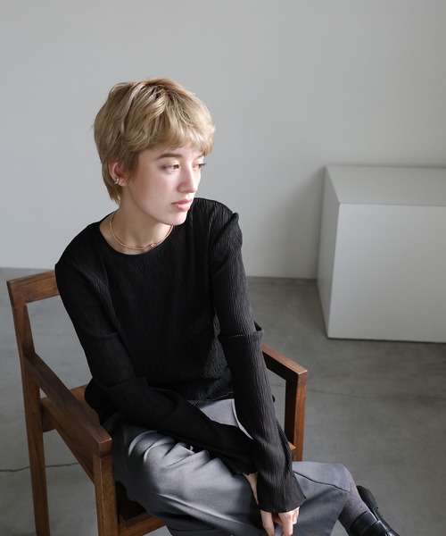 moka♡ セール】ビッグカラーキーネックニット（ニット/セーター）｜select