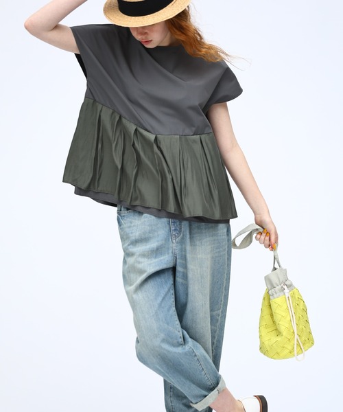 Kelen（ケレン）の「「KELEN / ケレン」 スモッキングデザインバッグ SUNNY（トートバッグ・レディース・ブルー/ブラック/イエロー/ピンク・FREE）」の5枚目の写真