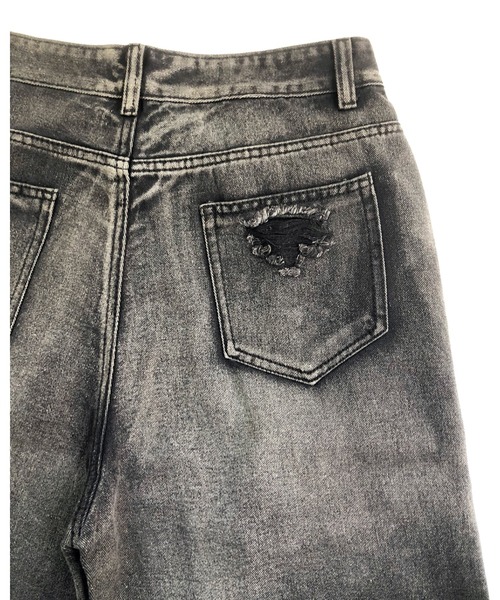 FUNdaysion(ファンデイション)の「クラッシュダメージルーズデニムパンツ(デニムパンツ・レディース・ブラック・M/L/S)」の18枚目の写真
