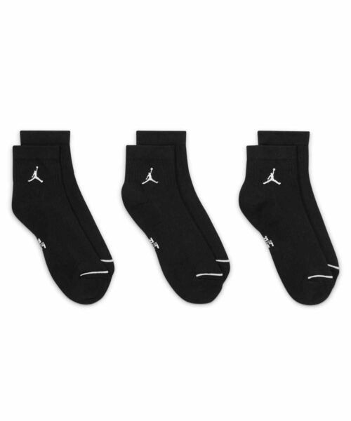 JORDAN BRAND(ジョーダンブランド)の「ジョーダン エブリデイ アンクル ソックス (3足) / Jordan Everyday Ankle Socks (3 Pairs) DX9655-010 Black(ソックス/靴下・メンズ・ブラック・23-25/25-27/27-29/21-23)」の2枚目の写真