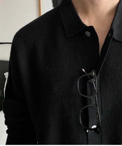 BOTT ボット Button Down ニット 長袖ポロシャツ BoTT / BUTTON DOWN KNIT POLO / NAVY | Sophomore