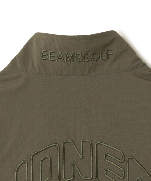 JONES BEAMSGOLFベスト カーキ BEAMS GOLF｜【別注】JONES / SHELTECH(R) フルジップ スタンド