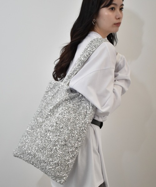 kiehtova（キエトヴァ）の「【kiehtova】SPANGLE TOTE BAG/スパンコール トート バッグ（トートバッグ・レディース・ブラック/シルバー・FREE）」の15枚目の写真
