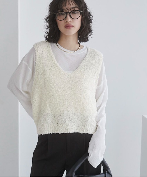 【関税込み】rag & bone オフホワイト Erin ベスト Rag & Bone Erin Linen Vest in White Stripe | REVOLVE