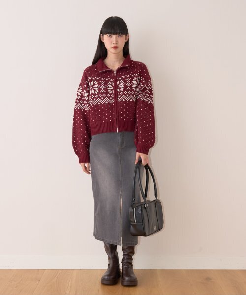 Mi-je(ミジェ)の「デニムロングスカート【韓国ファッション】(スカート・レディース・グレー/ネイビー・M/S)」の17枚目の写真