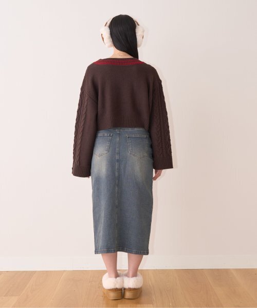 Mi-je(ミジェ)の「デニムロングスカート【韓国ファッション】(スカート・レディース・グレー/ネイビー・M/S)」の9枚目の写真