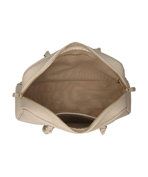 CHRISTIAN VILLA（クリスチャンヴィラ）の「【CHRISTIAN VILLA】チャーム付きシュリンクレザーハンドバッグ(Q56336)（ハンドバッグ・レディース・アイボリー/グレー・ALL）」の7枚目の写真