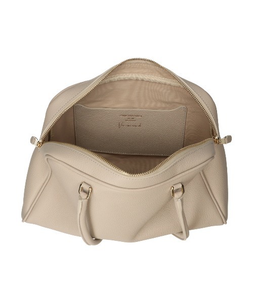 CHRISTIAN VILLA（クリスチャンヴィラ）の「【CHRISTIAN VILLA】チャーム付きシュリンクレザーハンドバッグ(Q56336)（ハンドバッグ・レディース・アイボリー/グレー・ALL）」の8枚目の写真