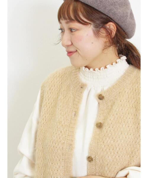 Samansa Mos2(サマンサ モスモス)の「【マシンウォッシャブル】前後2WAY柄編みベスト(ベスト・レディース・ベージュ/チャコールグレー/グリーン/モカ・F)」の6枚目の写真