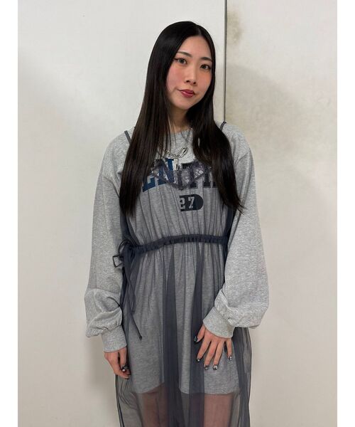 jouetie(ジュエティ)の「チュールレイヤードロングワンピース(ワンピース・レディース・ブラック/オフホワイト/グレー・MEDIUM)」の15枚目の写真
