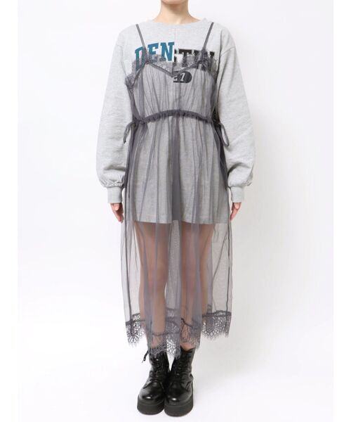 jouetie(ジュエティ)の「チュールレイヤードロングワンピース(ワンピース・レディース・ブラック/オフホワイト/グレー・MEDIUM)」の17枚目の写真