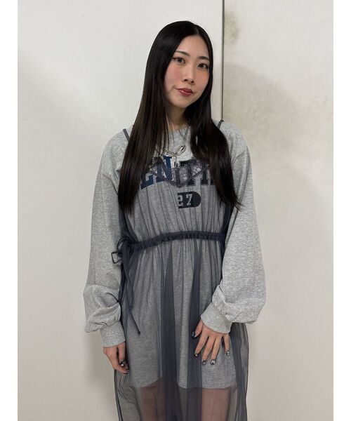 ★日本製★PONTI ポンティー　チュールレイヤードロングワンピース ☆日本製☆PONTI ポンティー チュールレイヤードロング