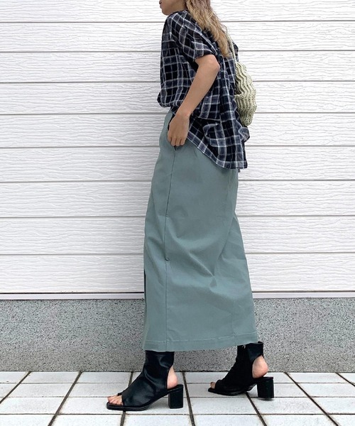 Q(キュー)の「ストレッチタイトスカート(スカート・レディース・カーキ/ブラック・MEDIUM)」の17枚目の写真