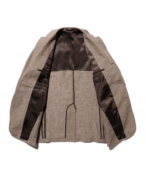 【最終】BEAMS PLUS / 3ボタンボックスフィットジャケット セール】3ボタン ボックスフィット チェック ジャケット
