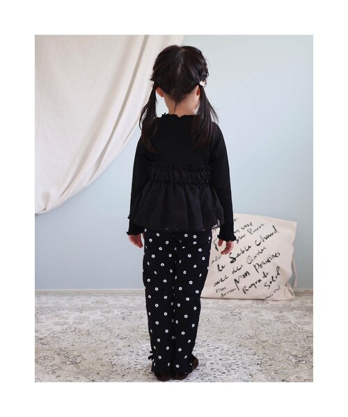 apres les cours（アプレレクール）の「裾リボン/7days Style pants（その他パンツ・キッズ・アイボリー/インディゴブルー/ブラック・90/100/110/120/80/130）」の5枚目の写真