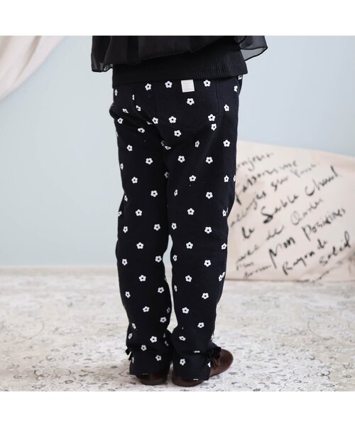 apres les cours（アプレレクール）の「裾リボン/7days Style pants（その他パンツ・キッズ・アイボリー/インディゴブルー/ブラック・90/100/110/120/80/130）」の6枚目の写真