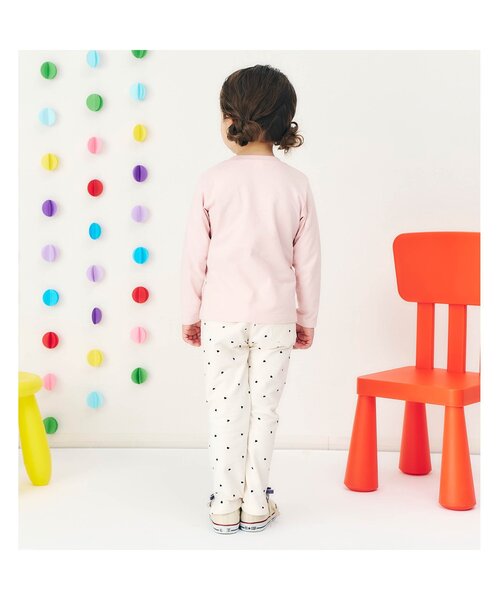 apres les cours（アプレレクール）の「裾リボン/7days Style pants（その他パンツ・キッズ・アイボリー/インディゴブルー/ブラック・90/100/110/120/80/130）」の10枚目の写真