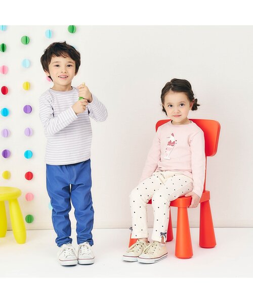 apres les cours（アプレレクール）の「裾リボン/7days Style pants（その他パンツ・キッズ・アイボリー/インディゴブルー/ブラック・90/100/110/120/80/130）」の12枚目の写真