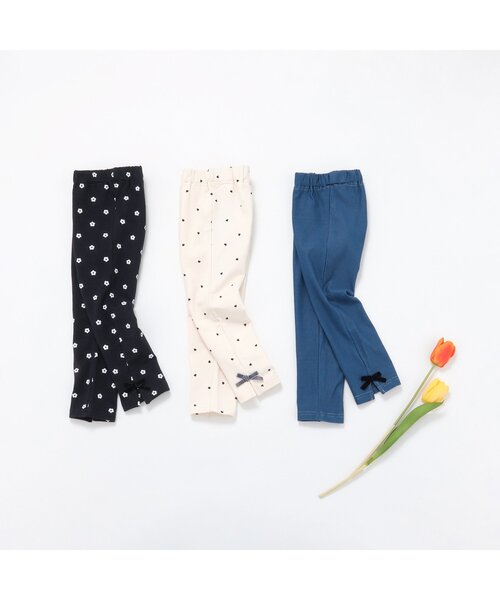 apres les cours（アプレレクール）の「裾リボン/7days Style pants（その他パンツ・キッズ・アイボリー/インディゴブルー/ブラック・90/100/110/120/80/130）」の13枚目の写真