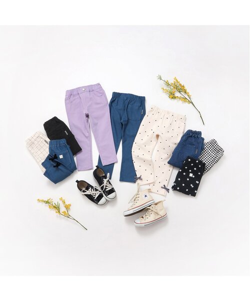 apres les cours（アプレレクール）の「裾リボン/7days Style pants（その他パンツ・キッズ・アイボリー/インディゴブルー/ブラック・90/100/110/120/80/130）」の14枚目の写真