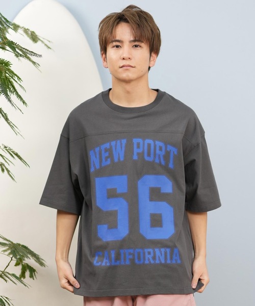 ムラサキスポーツ(ムラサキスポーツ)の「【ムラサキスポーツ限定】DEAR LAUREL/ディアローレル Tシャツ 半袖 バックプリント 抗菌防臭 UVケア 接触冷感 CAL FOOTBALL TEE D25S2106(Tシャツ/カットソー・メンズ・ネイビー/ホワイト/ブラック/サックスブルー・M/L/XL)」の13枚目の写真