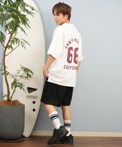 ムラサキスポーツ(ムラサキスポーツ)の「【ムラサキスポーツ限定】DEAR LAUREL/ディアローレル Tシャツ 半袖 バックプリント 抗菌防臭 UVケア 接触冷感 CAL FOOTBALL TEE D25S2106(Tシャツ/カットソー・メンズ・ネイビー/ホワイト/ブラック/サックスブルー・M/L/XL)」の10枚目の写真