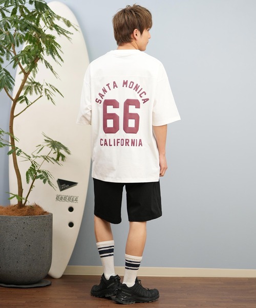ムラサキスポーツ(ムラサキスポーツ)の「【ムラサキスポーツ限定】DEAR LAUREL/ディアローレル Tシャツ 半袖 バックプリント 抗菌防臭 UVケア 接触冷感 CAL FOOTBALL TEE D25S2106(Tシャツ/カットソー・メンズ・ネイビー/ホワイト/ブラック/サックスブルー・M/L/XL)」の11枚目の写真