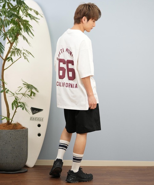 ムラサキスポーツ(ムラサキスポーツ)の「【ムラサキスポーツ限定】DEAR LAUREL/ディアローレル Tシャツ 半袖 バックプリント 抗菌防臭 UVケア 接触冷感 CAL FOOTBALL TEE D25S2106(Tシャツ/カットソー・メンズ・ネイビー/ホワイト/ブラック/サックスブルー・M/L/XL)」の12枚目の写真