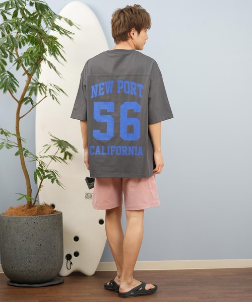 ムラサキスポーツ(ムラサキスポーツ)の「【ムラサキスポーツ限定】DEAR LAUREL/ディアローレル Tシャツ 半袖 バックプリント 抗菌防臭 UVケア 接触冷感 CAL FOOTBALL TEE D25S2106(Tシャツ/カットソー・メンズ・ネイビー/ホワイト/ブラック/サックスブルー・M/L/XL)」の19枚目の写真