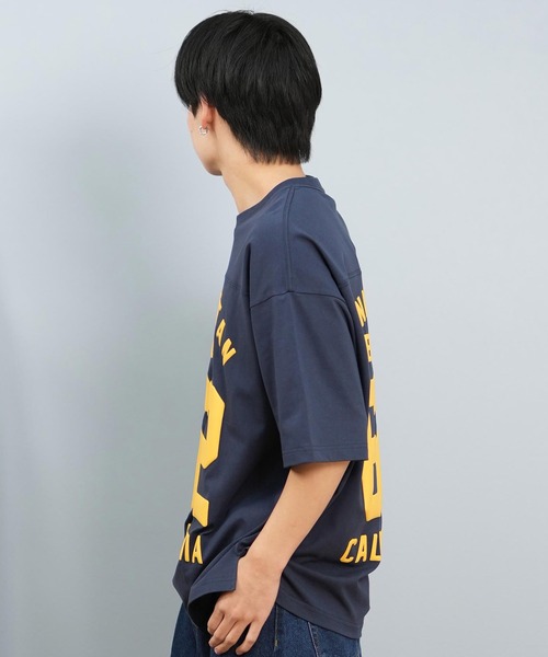 ムラサキスポーツ(ムラサキスポーツ)の「【ムラサキスポーツ限定】DEAR LAUREL/ディアローレル Tシャツ 半袖 バックプリント 抗菌防臭 UVケア 接触冷感 CAL FOOTBALL TEE D25S2106(Tシャツ/カットソー・メンズ・ネイビー/ホワイト/ブラック/サックスブルー・M/L/XL)」の21枚目の写真