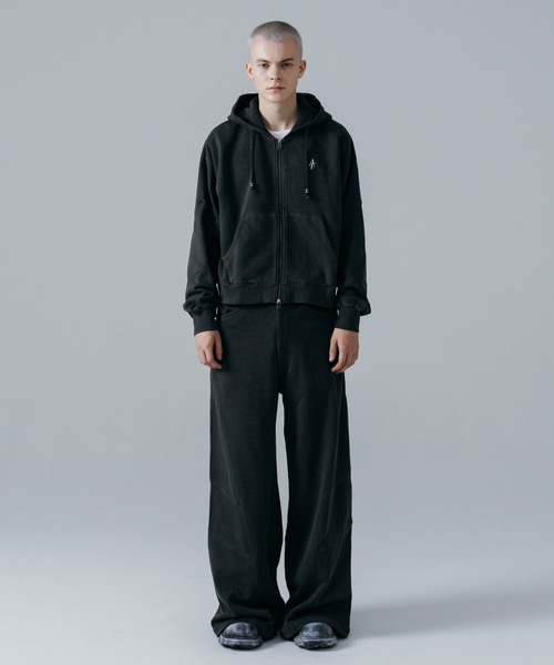 ajouter flow（アジューテフロー）の「【ajouter flow】af metal logo double zip-up hoodie（パーカー・メンズ・ブラック/グレー・M/L）」の8枚目の写真