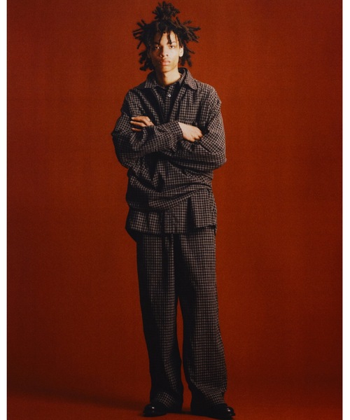 COOTIE PRODUCTIONS（クーティープロダクションズ）の「Amundsen Check Wide Easy Pants（カーゴパンツ・メンズ・ブラック系・SMALL/MEDIUM/LARGE/X-LARGE）」の3枚目の写真