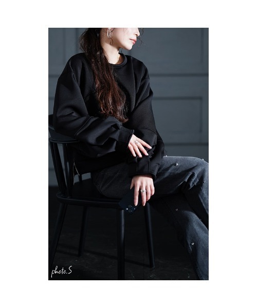 Sawa a la mode（サワアラモード）の「裾ZIPスウェットプルオーバー（スウェット・レディース・ブラック・FREE）」の3枚目の写真