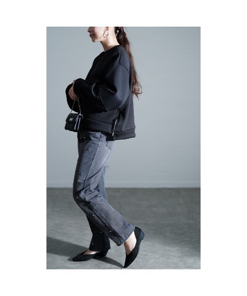 Sawa a la mode（サワアラモード）の「裾ZIPスウェットプルオーバー（スウェット・レディース・ブラック・FREE）」の9枚目の写真