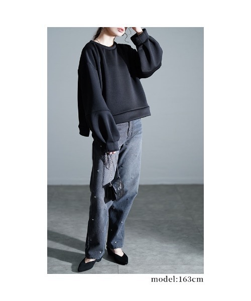 Sawa a la mode（サワアラモード）の「裾ZIPスウェットプルオーバー（スウェット・レディース・ブラック・FREE）」の16枚目の写真