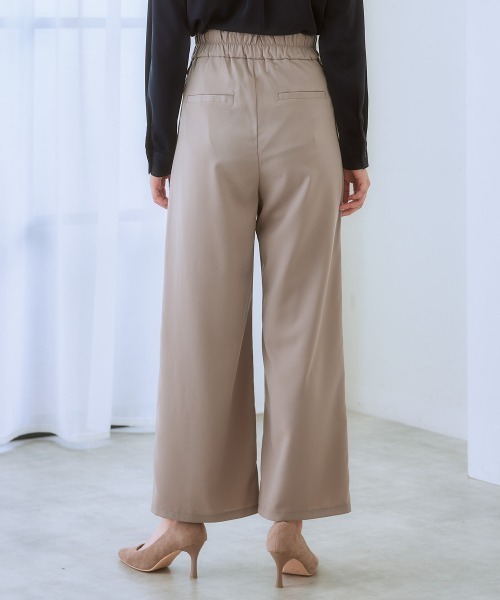 7days Life Styling（セブンデイズライフスタイリング）の「【しわになりにくい・ストレッチ】ハイウエスト金ボタンパンツ（とろみシリーズ）<大きいサイズ有>（スラックス・レディース・ブラック/ネイビー/モカ・LL/3L/S/M/L）」の15枚目の写真