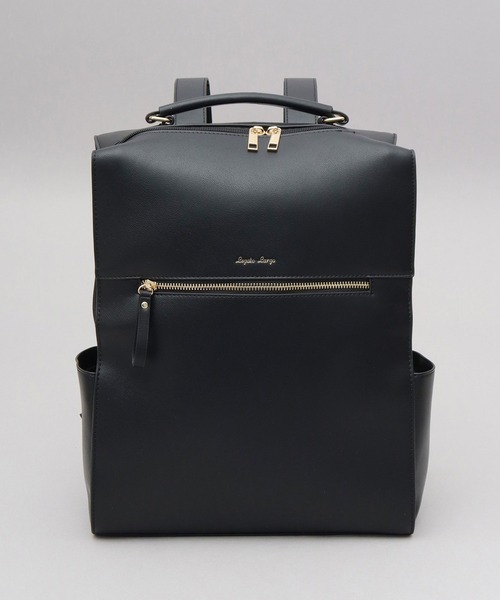 Legato Largo(レガートラルゴ)の「レザー調 ビジネス リュック A4・PC収納対応 ブライトバッグシリーズ(ビジネスバッグ・レディース・ライトグレー/ブラウン/ブラック・FREE)」の4枚目の写真