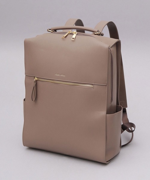 Legato Largo(レガートラルゴ)の「レザー調 ビジネス リュック A4・PC収納対応 ブライトバッグシリーズ(ビジネスバッグ・レディース・ライトグレー/ブラウン/ブラック・FREE)」の11枚目の写真