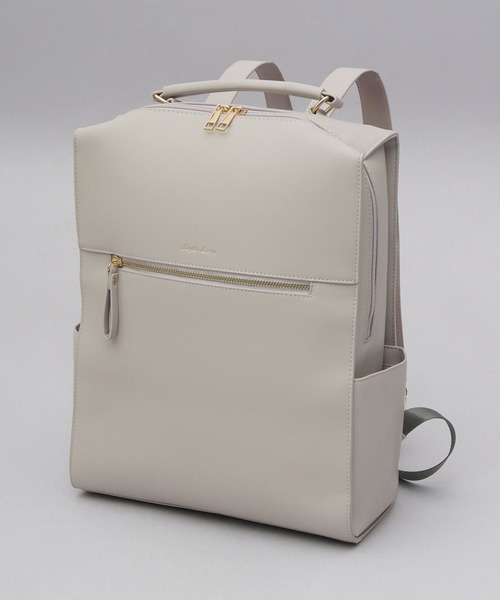 Legato Largo(レガートラルゴ)の「レザー調 ビジネス リュック A4・PC収納対応 ブライトバッグシリーズ(ビジネスバッグ・レディース・ライトグレー/ブラウン/ブラック・FREE)」の10枚目の写真