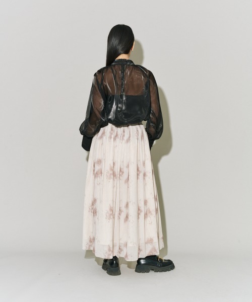 terrace(テラス)の「プリントチュールフレアースカート(スカート・レディース・ブラック系その他/ホワイト系その他2/ホワイト系その他・MEDIUM)」の15枚目の写真