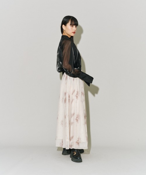 terrace(テラス)の「プリントチュールフレアースカート(スカート・レディース・ブラック系その他/ホワイト系その他2/ホワイト系その他・MEDIUM)」の16枚目の写真